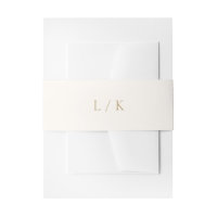 Mariage élégant Monogramme Ivoire et Or sans époqu