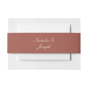 Bandeau De Faire-part Mariage Élégant Terracotta Auburn Vieille Fortune