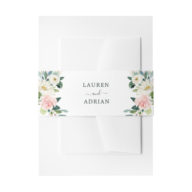 Bandeau De Faire-part Mariage en fleur rose (Devant example)