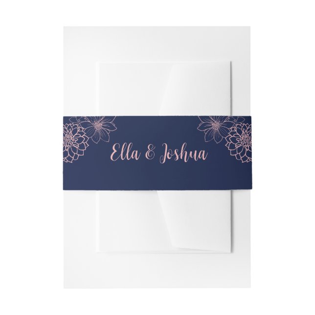 Bandeau De Faire-part Mariage en silhouette rose (Devant example)