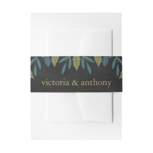 Bandeau De Faire-part Mariage feuille de tableau noir