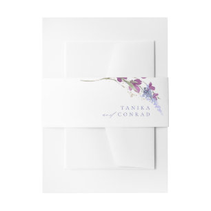 Bandeau De Faire-part Mariage fleur sauvage Aquarelle Peri ID954