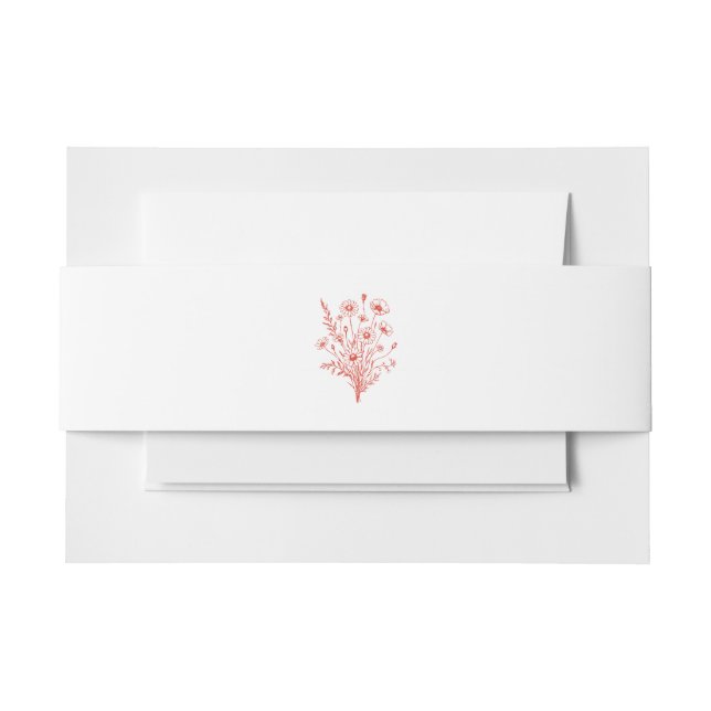 Bandeau De Faire-part Mariage fleur sauvage Elegance (Devant Example)