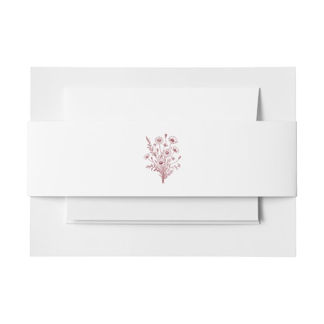 Bandeau De Faire-part Mariage fleur sauvage Elegance (Devant Example)