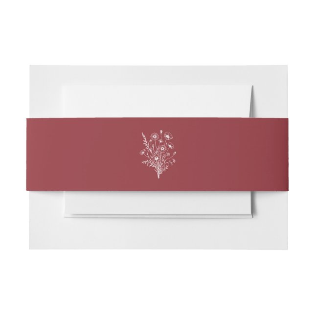 Bandeau De Faire-part Mariage fleur sauvage Elegance (Devant Example)