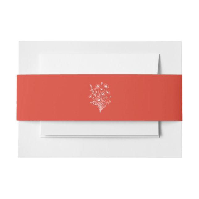 Bandeau De Faire-part Mariage fleur sauvage Elegance (Devant Example)