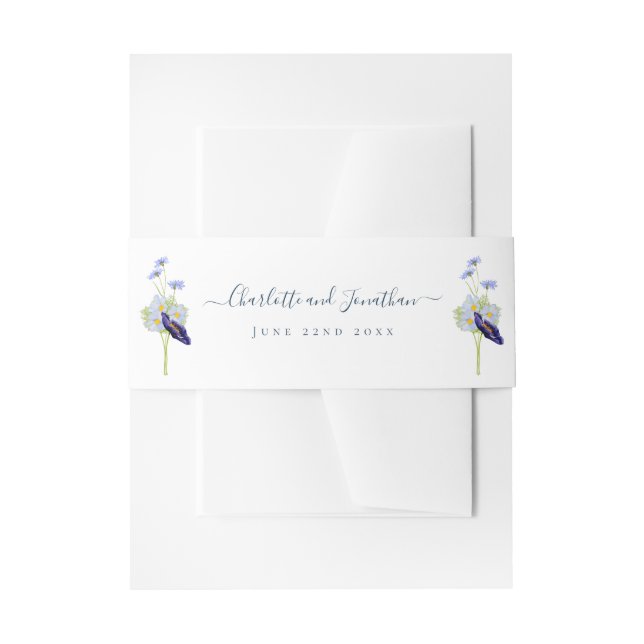 Bandeau De Faire-part Mariage Fleur sauvage simple personnalisé (Devant example)
