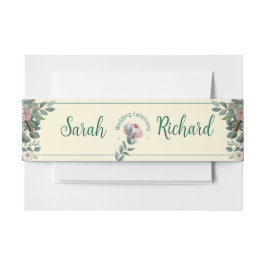 Bandeau De Faire-part Mariage floral Blush Sage