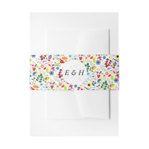 Bandeau De Faire-part Mariage floral chic boho moderne