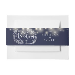 Bandeau De Faire-part Mariage floral de la Marine