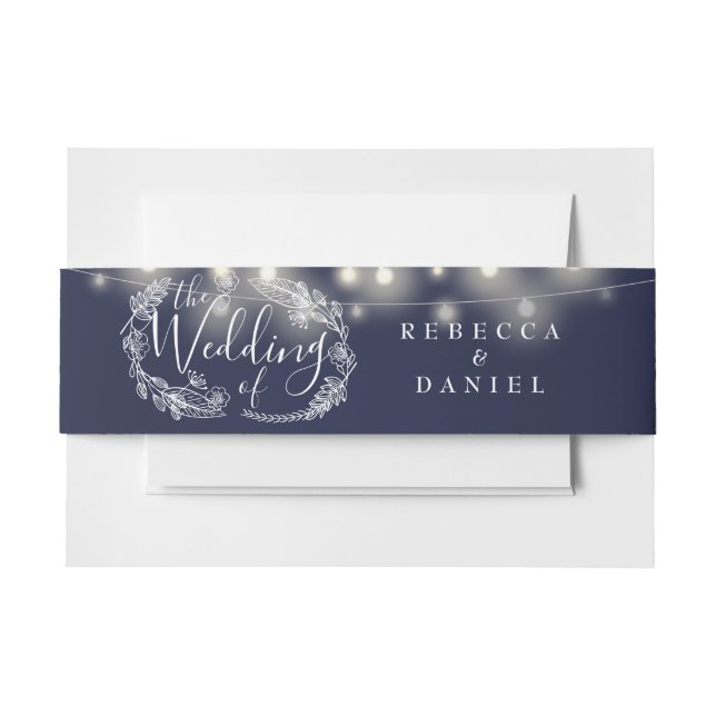 Bandeau De Faire-part Mariage floral de la Marine (Devant Example)
