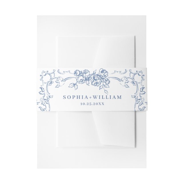 Bandeau De Faire-part Mariage Floral de la Renaissance (Devant example)
