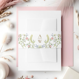 Bandeau De Faire-part Mariage floral orange Grace Pastel Blush