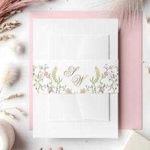 Bandeau De Faire-part Mariage floral orange Grace Pastel Blush