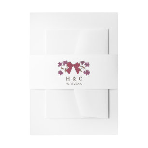 Bandeau De Faire-part Mariage floral romantique Magenta Bow