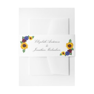 Bandeau De Faire-part Mariage Floral Rose Tournesol