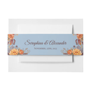 Bandeau De Faire-part Mariage Floral Rustique Aquarelle d'Automne