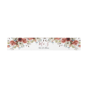 Bandeau De Faire-part Mariage Floral Rustique d'Automne