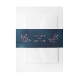 Bandeau De Faire-part Mariage floral rustique de la marine