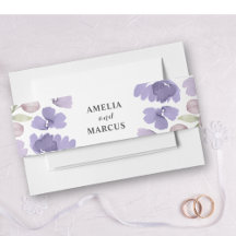Mariage floral rustique violet d'aquarelle