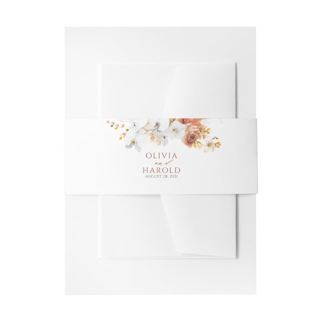 Bandeau De Faire-part Mariage Floral Terracotta (Devant example)