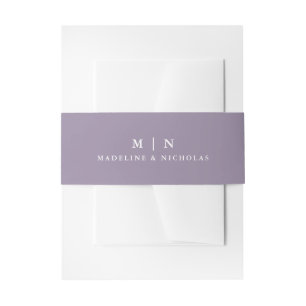 Bandeau De Faire-part Mariage forêt montagne brumeuse lavande violet