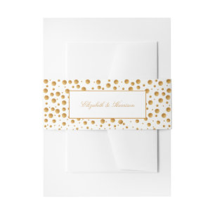 Bandeau De Faire-part Mariage Gold Champagne Bubbles