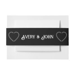 Bandeau De Faire-part Mariage gothique minimaliste noir et blanc