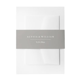 Bandeau De Faire-part Mariage gris et blanc élégant