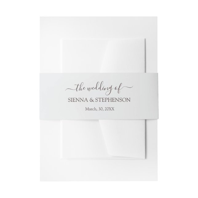 Bandeau De Faire-part Mariage gris rustique (Devant example)