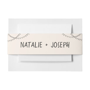 Bandeau De Faire-part Mariage italien rétro manuscrit illustré