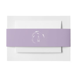 Bandeau De Faire-part Mariage Lavande Monogramme