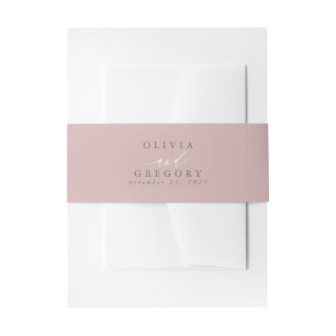 Bandeau De Faire-part Mariage minimal élégant Rose poussiéreux