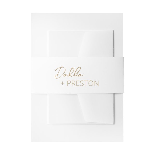 Bandeau De Faire-part Mariage minimal Gold Modern (Devant example)