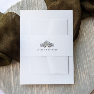 Bandeau De Faire-part Mariage minimaliste des granges automnales