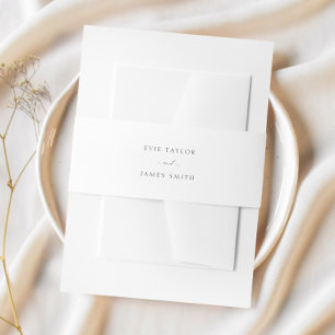 Bandeau De Faire-part Mariage minimaliste élégant de script classique