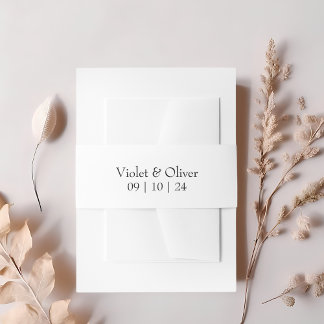 Bandeau De Faire-part Mariage minimaliste moderne noir et blanc