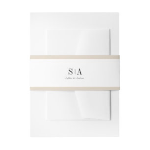 Bandeau De Faire-part Mariage minimaliste monogramme sophistiqué