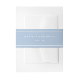 Bandeau De Faire-part Mariage moderne élégant en poudre bleu
