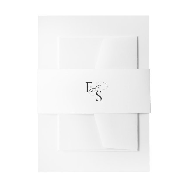 Bandeau De Faire-part Mariage moderne Monogramme Ampersand (Devant example)