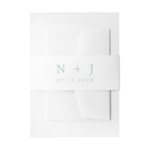 Bandeau De Faire-part mariage moderne simple minimaliste de vert sauge