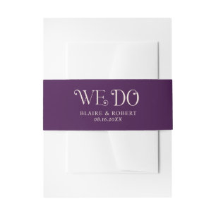 Bandeau De Faire-part Mariage Moderne Violet Blaire