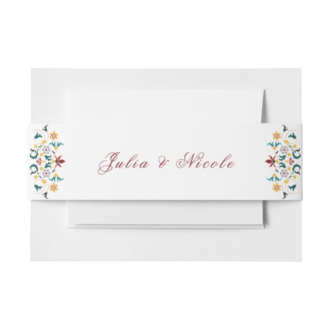 Bandeau De Faire-part Mariage Motif classique complexe de géométrie vint (Devant Example)