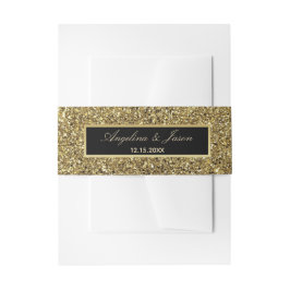 Bandeau De Faire-part Mariage noir et or chic