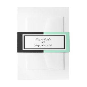 Bandeau De Faire-part Mariage noir Neo Mint moderne