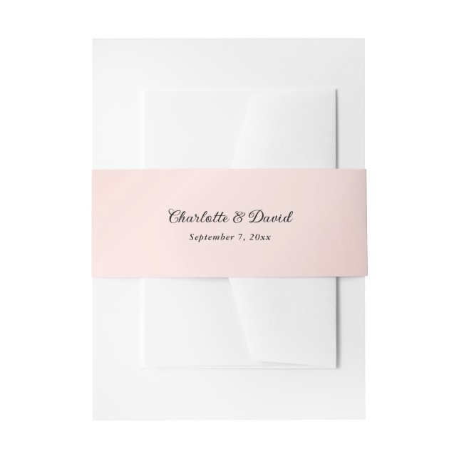 Bandeau De Faire-part Mariage noir rose (Devant example)