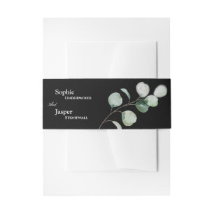 Bandeau De Faire-part Mariage noir vert moderne