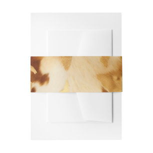 Bandeau De Faire-part Mariage Occidental Rustique en Cuir de Vache