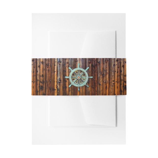 Bandeau De Faire-part Mariage ou Fiançailles nautique rustique (Devant example)