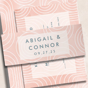 Bandeau De Faire-part Mariage Ovals et Cercles Chic Peach